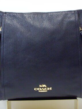 Coach Merlon Black Pebbled Leather Hobo/Crossbody with Gold Hardware